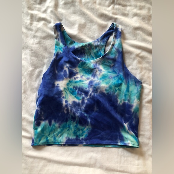 Tie-Dye Cropped Athletic Top - Picture 1 of 4